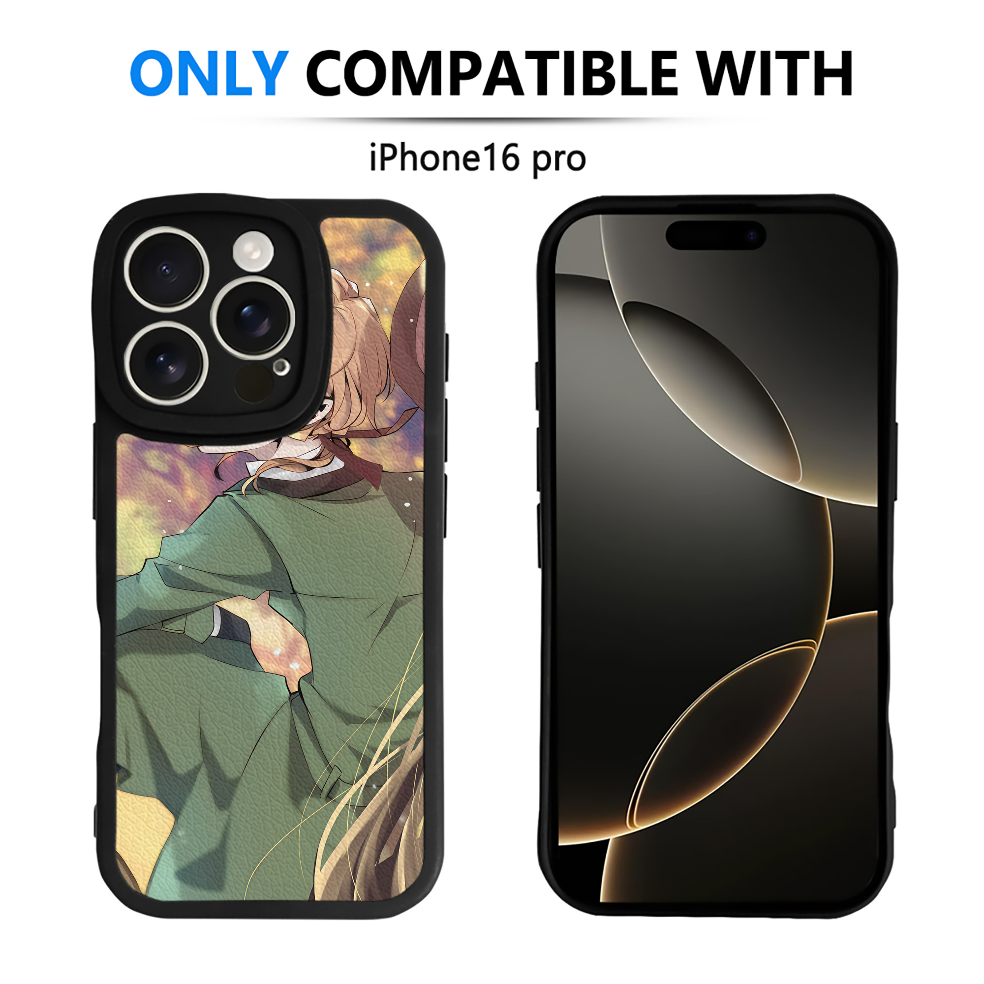 （画像用） 文豪ストレイドッグス Bungo Stray Dogs 【iPhone 16シリーズ対応】シリコンスマホケース（レザー調） 材質：シリコン